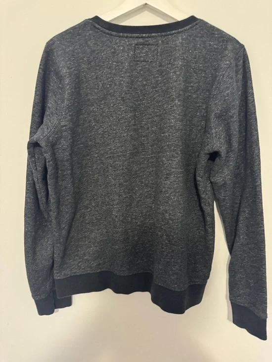 Roots Women's Charcoal Gray Crewneck Sweatshirt with Black Logo - Picture 4 of 4